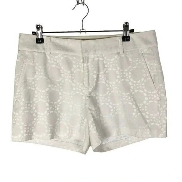 Banana Republic White Circle Printed Shorts 4 - Picture 1 of 4